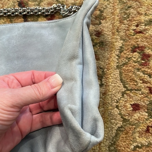 Jimmy Choo Authentic blue/grayish colored suede purse - Picture 8 of 13